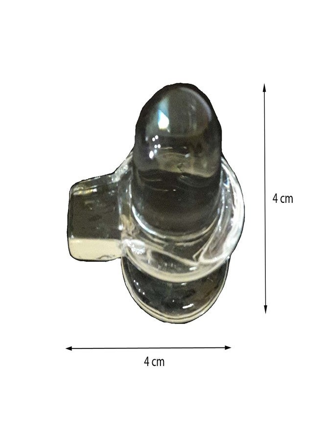 Salvus APP SOLUTIONS Natural Crystal Sphatik Shiva Lingam for Pooja/Home/Office/Car Dashboard (Medium Size/4x4x3 cm) - Image 2
